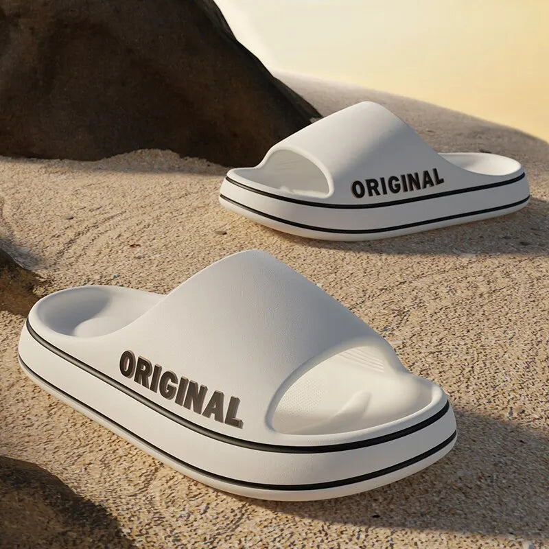 Feslishoet Leto Cool Ženy Muži Papuče Mäkké Sandále Ženy Plážové Neformálne topánky Ľahké EVA šmýkačky Značka Sandále Outdoor