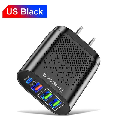 Rýchla USB nabíjačka typu C Rýchle nabíjanie 20 W QC3.0 PD3.0 EU US KR UK AU Nabíjací adaptér pre Iphone 15 Laptop Nabíjačka