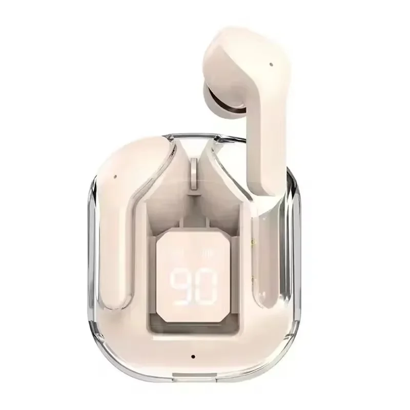 Originálne T2 bezdrôtové Bluetooth slúchadlá Transparentné HIFI slúchadlá LED Power Digital Display Stereo Sound slúchadlá pre Xiaomi