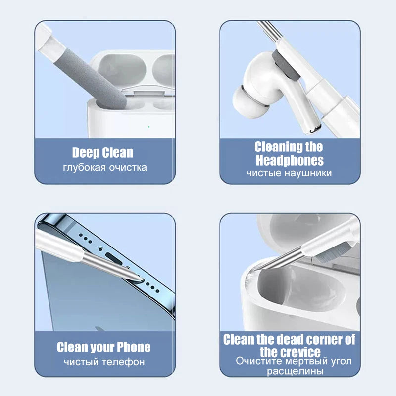 Nástroj na čistenie slúchadiel Bluetooth pre Airpods Pro 3 2 1 Odolná súprava na čistenie puzdra na slúchadlá Pero s kefkou pre Xiaomi Airdots 3Pro