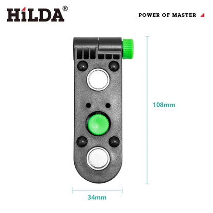 Nástenný držiak mini laserovej vodováhy HILDA nastaviteľný o 180° pre 1/4" závitové laserové vodováhy Držiak na stenu so silným magnetom