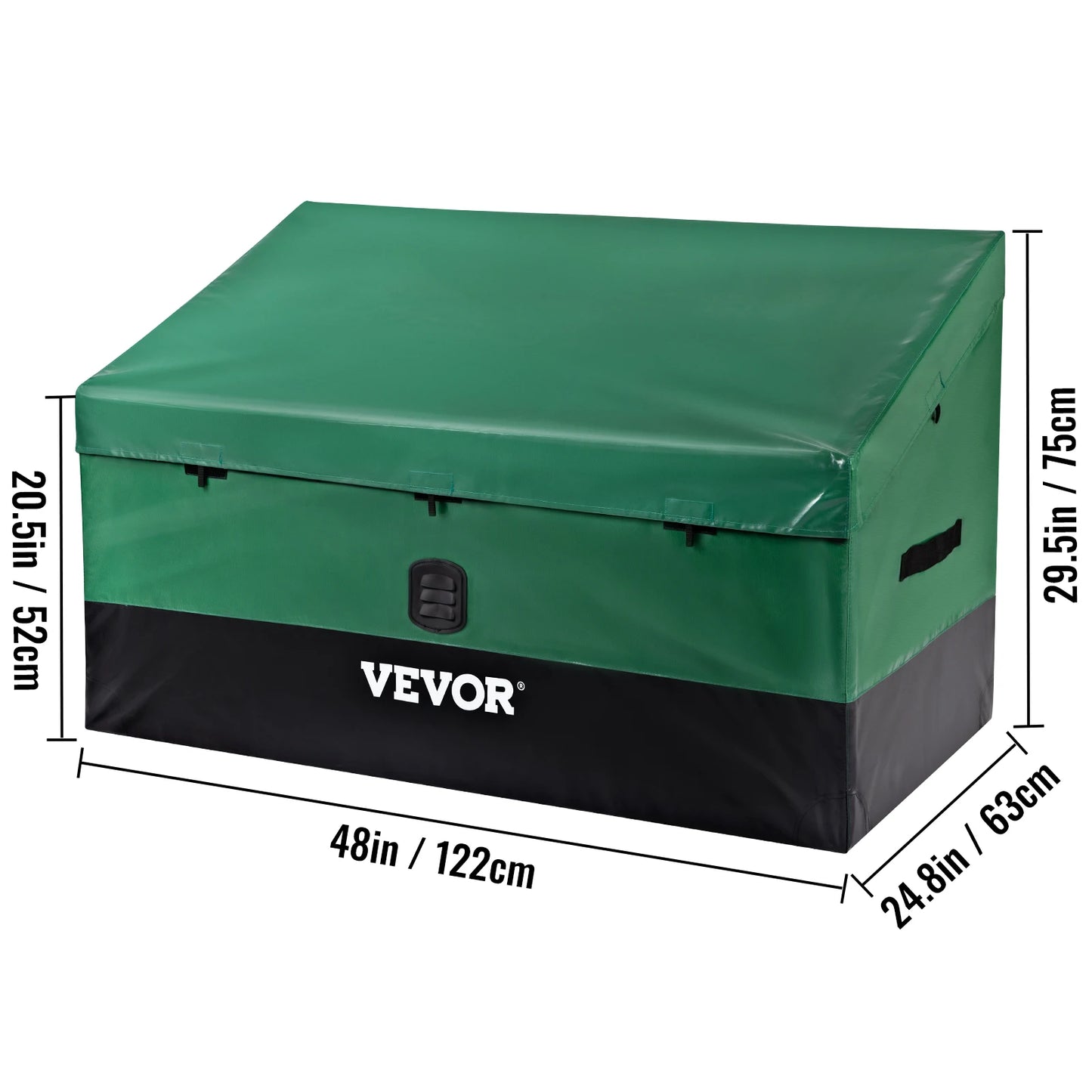 VEVOR Vonkajší úložný box Patio Deck Box 100/150/230 galónov Vodotesná PE plachta Terasový a záhradný nábytok Dom a záhrada
