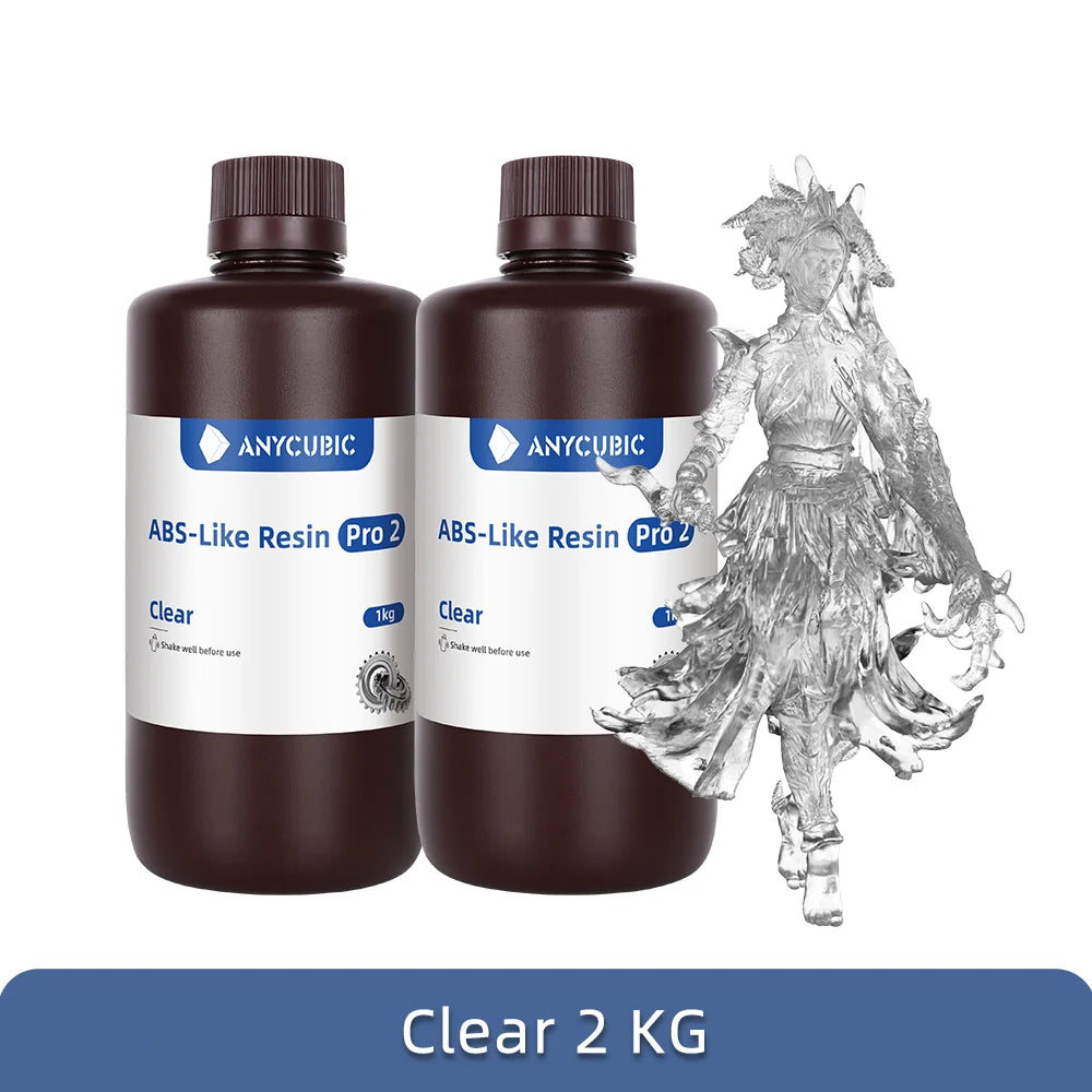 Nové 2 kusy/šarže ANYCUBIC ABS Like+ UV vytvrdzovanie 405nm štandardná fotopolymérová živica ABS 3D živica s vysokou presnosťou pre LCD