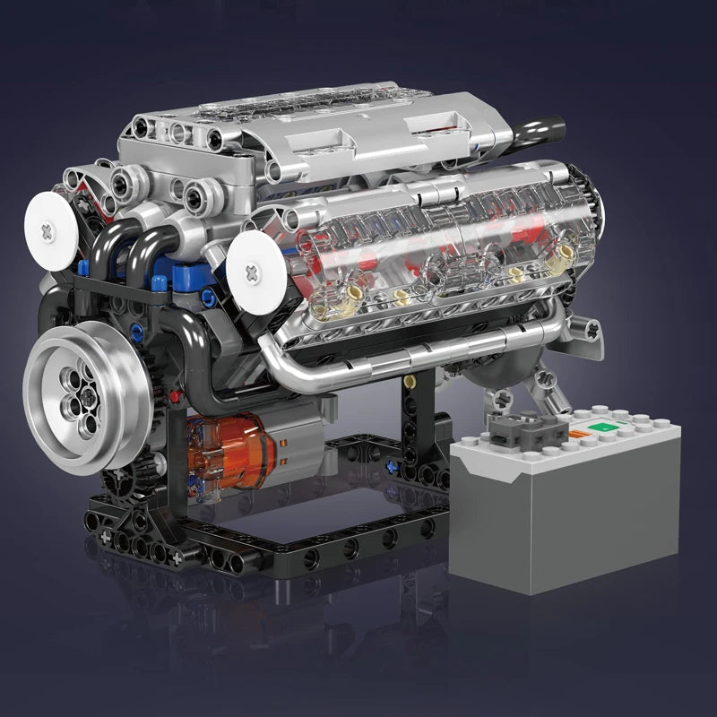 Mold King 10088 technický stavebný blok auta MOC motorizovaný motor V8 zostava modelu auta časť tehly hračky pre deti vianočný darček