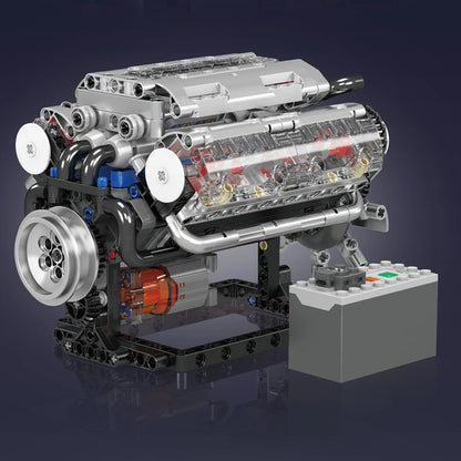 Mold King 10088 technický stavebný blok auta MOC motorizovaný motor V8 zostava modelu auta časť tehly hračky pre deti vianočný darček