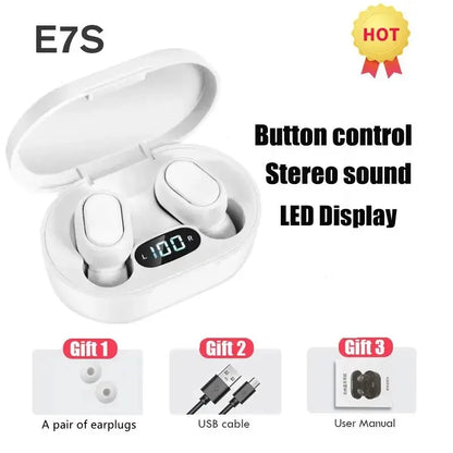 Bezdrôtové slúchadlá E7S TWS Ovládanie slúchadiel Bluetooth Športové slúchadlá Vodotesný mikrofón Hudobné slúchadlá Funguje na všetkých smartfónoch