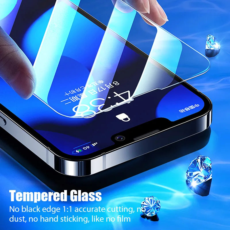 4 ks tvrdeného skla pre iPhone 14 13 12 11 Pro Max Ochranné sklo na iPhone 11 13Mini 7 8 14 Plus SE X XS XR 14Pro Glass