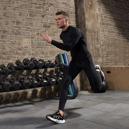 Pánske tričko na kulturistiku športové tričko na rýchle schnutie bežeckej košele s dlhým rukávom kompresné tričko do posilňovne Muži fitness upnuté Rashgard