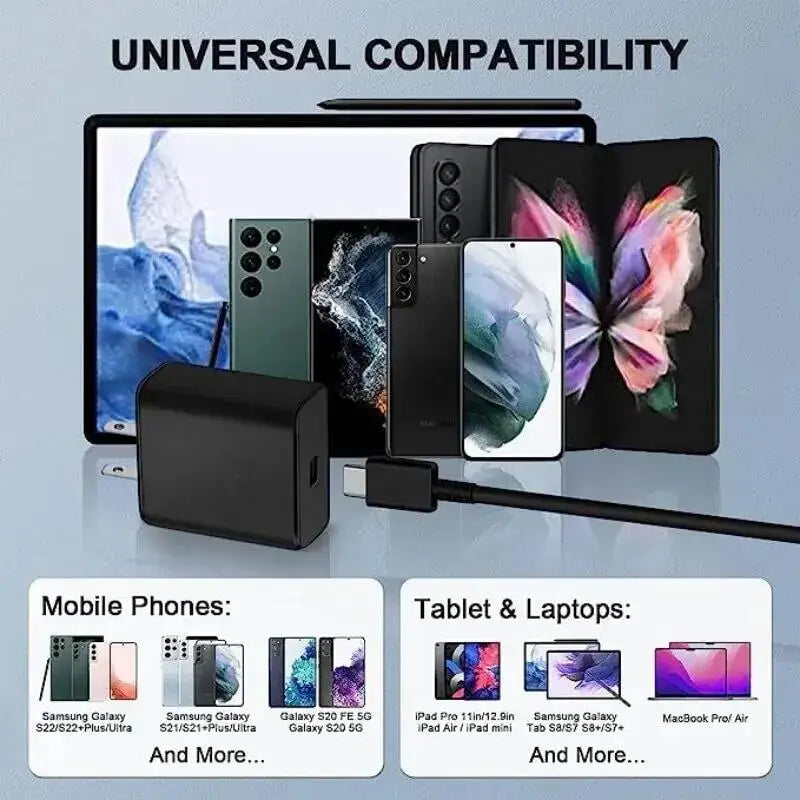 PD 45W USB C nabíjačka Super rýchly nabíjací adaptér pre Samsung Galaxy S22 S23 S24 Ultra Note 20 Nabíjačka mobilného telefónu typu C kábel