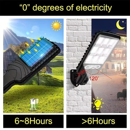 4/6/8ks 108 COB senzor Street 3 svetelné režimy Vonkajšie vodotesné bezpečnostné solárne lampy pre diaľkové ovládanie na záhradnej terase