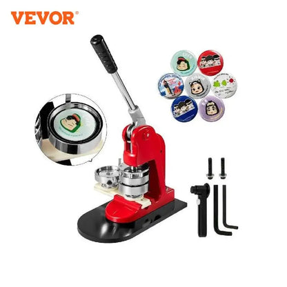 VEVOR 25-75MM stroj na výrobu odznakov DIY brošne na výrobu gombíkov Nástroj na výrobu lisov s 500 alebo 1000 ks dielov na výrobu kruhov