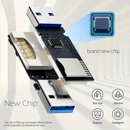 Robustná čítačka kariet Micro SD 2 v 1 USB 3.0 2.0 Vysokorýchlostný prenos dát až 5 Gbps Kompatibilita pre PC kameru