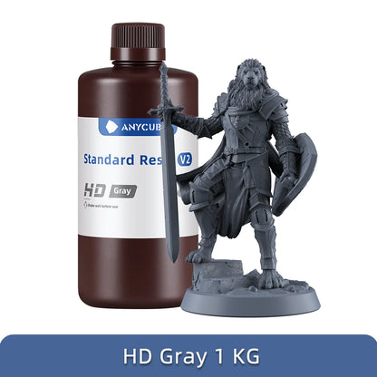 ANYCUBIC Najnovšia HD šedá živica 405nm UV živica pre Photon 3D tlačiareň Vysoko presná UV fotopolymérová živica
