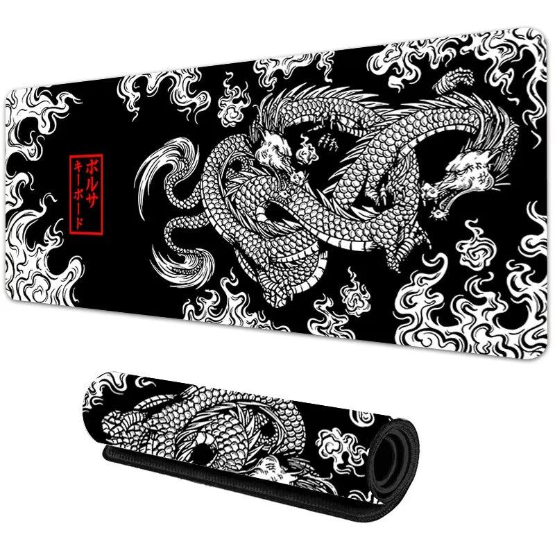 Japonský drak veľká herná podložka pod myš XXL klávesnica podložka pod myš pre hráčov na stôl Speed ​​Desk Mat Anime 900x400 700X300 podložka pod myš
