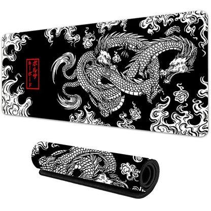 Japonský drak veľká herná podložka pod myš XXL klávesnica podložka pod myš pre hráčov na stôl Speed ​​Desk Mat Anime 900x400 700X300 podložka pod myš