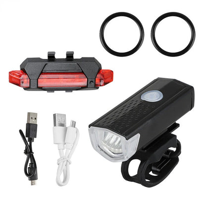 Predné svetlá na horský bicykel USB LED Dobíjacie vodotesné predné svetlo na horský bicykel Bezpečnostné výstražné svetlo na bicykel Cyklistické príslušenstvo