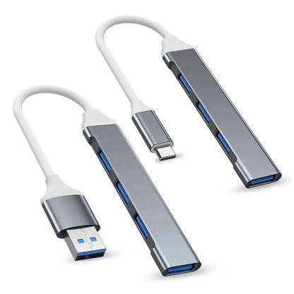 Zvýšte svoju produktivitu s týmto rozbočovačom USB C 4 v 1 – kompatibilný s MacBook, Mac Pro, Mac Mini, IMac, Surface Pro, XPS, PC, Fla