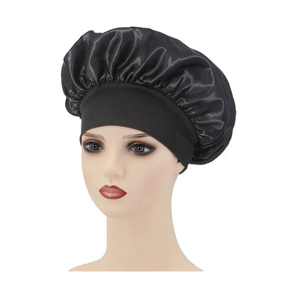 Novo saténová nočná čiapka do vlasov Dámska jednoliata čiapka na spanie Sleep Care Bonnet nočná čiapka pre ženy Unisex čiapka