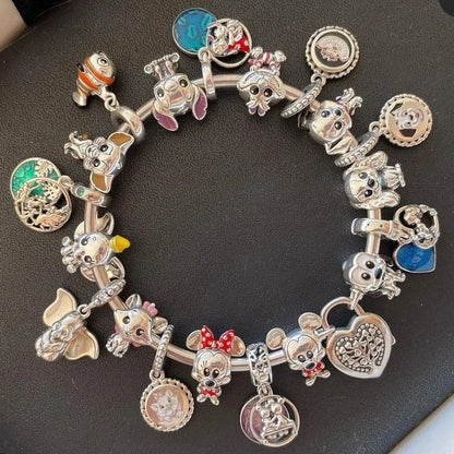 Disney Stitch Marvel Rescuer Korálky Star Charms Wars pre originál Pandora 925 mincový strieborný náramok náhrdelník pre ženy šperky
