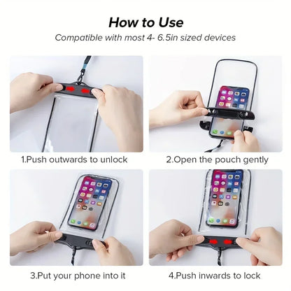 Vodotesné puzdro na telefón Vodotesné plavecké puzdro Univerzálny ochranný kryt pod vodou pre iPhone Samsung s uhlopriečkou do 6,7"