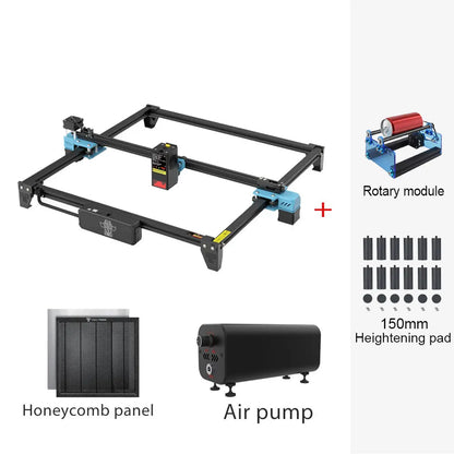 TwoTrees TTS-20 Pro 130W výkonný laserový gravírovací stroj CNC s podporou koncového spínača Offline gravírovací stroj na kovové laserové gravírovanie