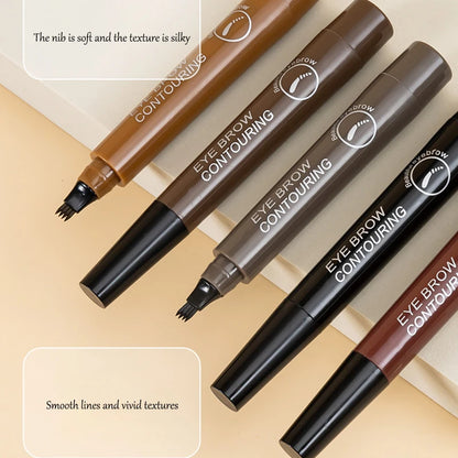 4-bodová ceruzka na obočie Vodotesné tekuté pero na obočie na vylepšenie obočia Prírodný make-up Dlhotrvajúci mejkap Módna ceruzka na obočie