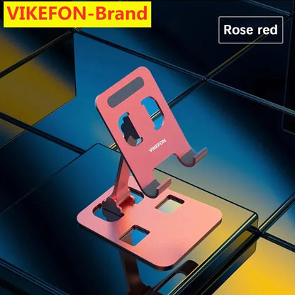 VIKEFON Aluminium Alloy Prenosný držiak na tablet pre iPad Nastaviteľný Flexibilný skladací Lazy Desktop Live Držiak na mobilný telefón