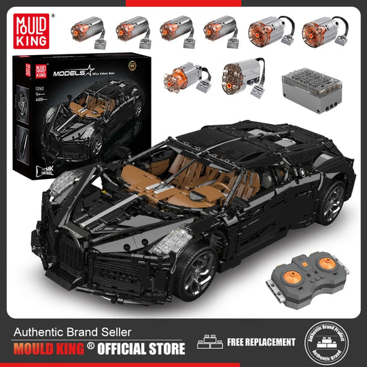 Mold King 13163 technický stavebný blok auta Diaľkové ovládanie La Voiture Noire Modely športových pretekárskych áut Hračky pre deti Vianočný darček