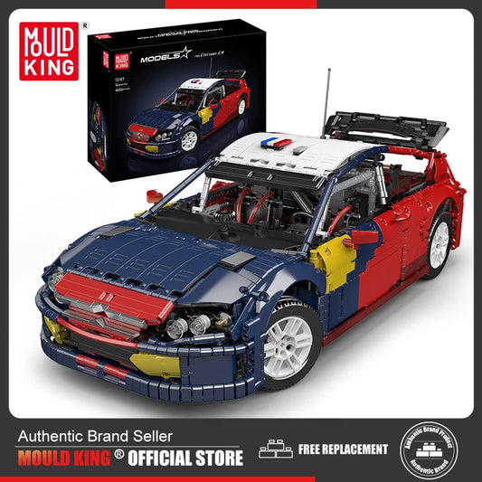 Mold King 13187 technický stavebný blok auta Športový model pretekárskeho auta C4 Hračky Montáž Súprava kociek pre deti Detský vianočný darček