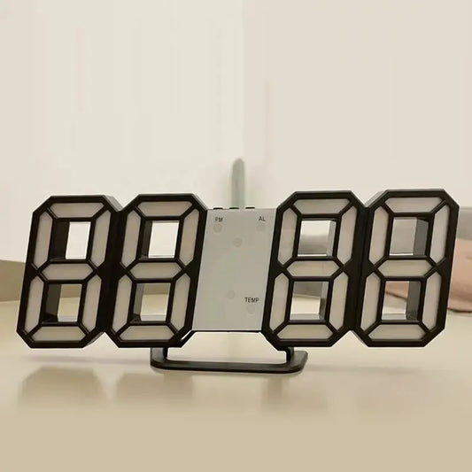3D LED digitálne hodiny Svietiace módne nástenné hodiny Multifunkčné kreatívne elektronické hodiny s konektorom USB Domáca dekorácia
