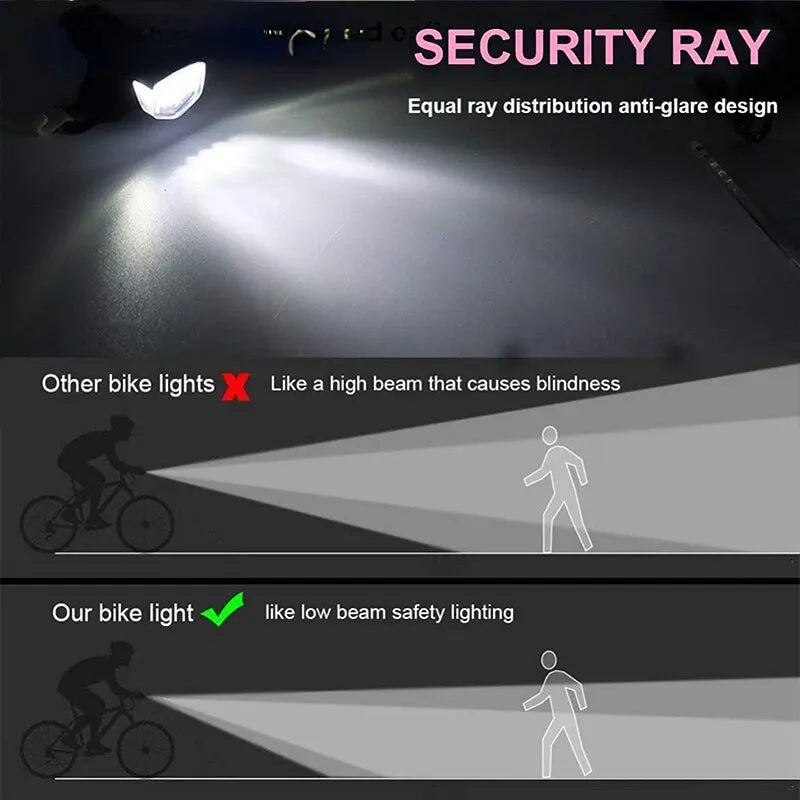 Predné svetlá na horský bicykel USB LED Dobíjacie vodotesné predné svetlo na horský bicykel Bezpečnostné výstražné svetlo na bicykel Cyklistické príslušenstvo