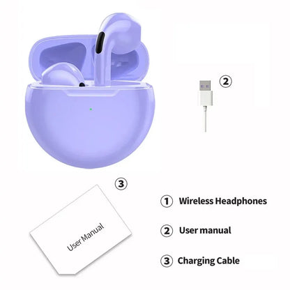 Originálne slúchadlá Air Pro 6 TWS Wireless Bluetooth Headset 5.3 Mini slúchadlá s nabíjacím boxom na mikrofón pre slúchadlá Xiaomi iPhone