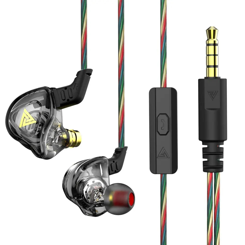 Originálne QKZ AK6 DMX medený ovládač HiFi káblové slúchadlá Športové slúchadlá Basové Stereo slúchadlá s mikrofónom Hudobné slúchadlá 3,5 mm do uší s mikrofónom