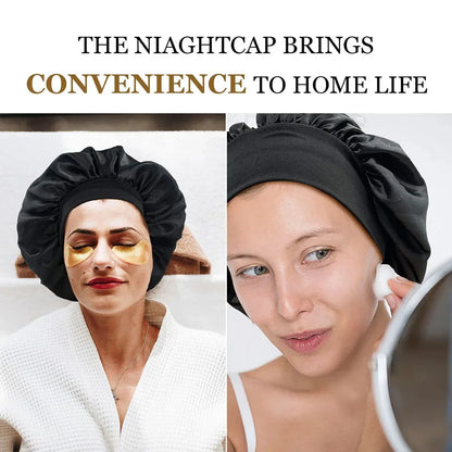 Novo saténová nočná čiapka do vlasov Dámska jednoliata čiapka na spanie Sleep Care Bonnet nočná čiapka pre ženy Unisex čiapka