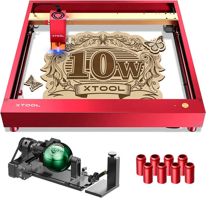 xTool D1 Pro 10W laserový gravírovač Laserové gravírovacie rezacie obrábacie stroje s rotačnou rezačkou RA2 Pro 4 v 1 pre domácich majstrov Prenosná Cortadora