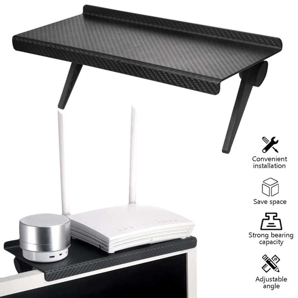 Domáci organizér Nastaviteľná TV obrazovka Horná polička Stojan Počítačový monitor Stolný displej Stojan na TV Stojan Router Úložný držiak Rack