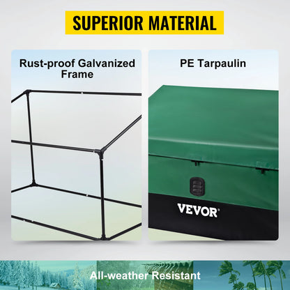 VEVOR Vonkajší úložný box Patio Deck Box 100/150/230 galónov Vodotesná PE plachta Terasový a záhradný nábytok Dom a záhrada