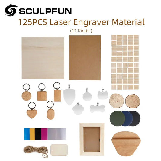 125PCS laserový materiál pre všetky laserové CNC rytiny