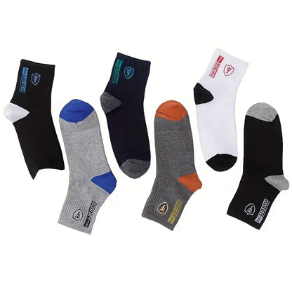 5PCS Set pánske ultra priedušné štýlové športové ponožky pre vysokovýkonné basketbalové futbalové módne multibalenie