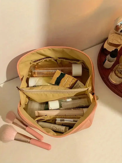 Veľkokapacitná taška na uloženie vankúša, vodeodolná PU koža, prenosná taška na make-up, cestovanie a služobné cesty