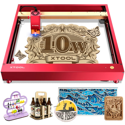 xTool D1 Pro 10W laserový gravírovač Laserové gravírovacie rezacie obrábacie stroje s rotačnou rezačkou RA2 Pro 4 v 1 pre domácich majstrov Prenosná Cortadora