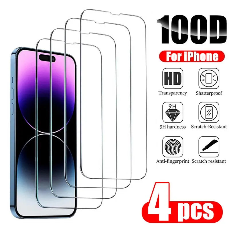 4PCS tvrdené sklo pre iPhone 14 Pro Max 14 Plus 14Pro Ochranné sklo na displej pre iPhone 13 15 12 11 Pro Max 12 Mini 13 Mini Glass