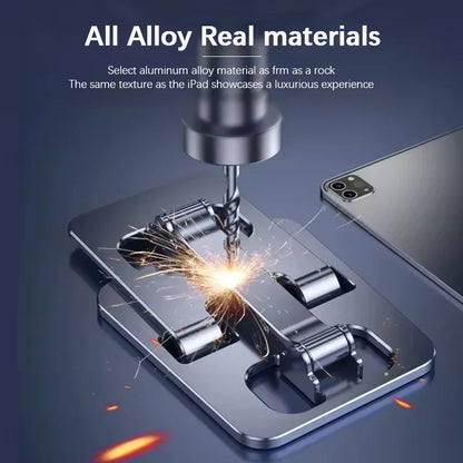 VIKEFON Aluminium Alloy Prenosný držiak na tablet pre iPad Nastaviteľný Flexibilný skladací Lazy Desktop Live Držiak na mobilný telefón