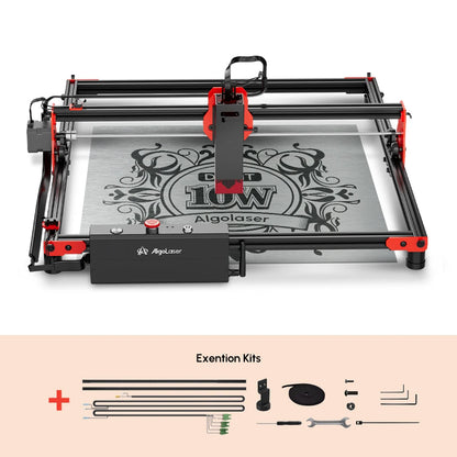 AlgoLaser DIY súprava Laser Master 2 Laserový gravírovací stroj s výkonom 10 W Laserová rezačka a gravírka na drevo a kov 40x40 cm