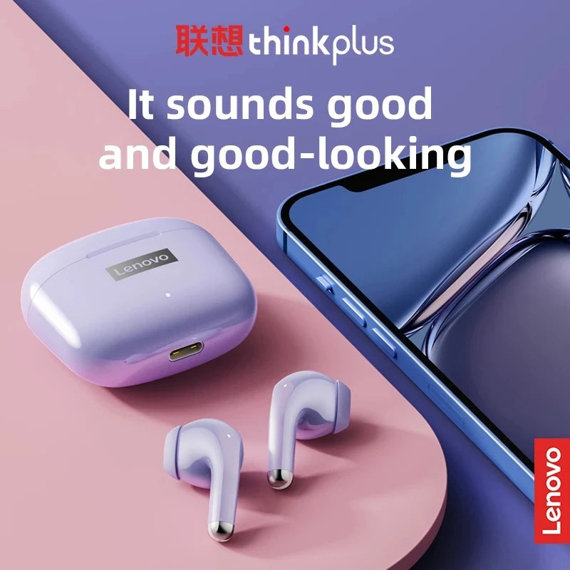 Vylepšené slúchadlá Lenovo LP40 Pro TWS Bezdrôtové Bluetooth 5.1 športové dotykové slúchadlá s redukciou hluku 250 mAH
