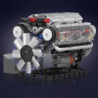 Mold King 10088 technický stavebný blok auta MOC motorizovaný motor V8 zostava modelu auta časť tehly hračky pre deti vianočný darček