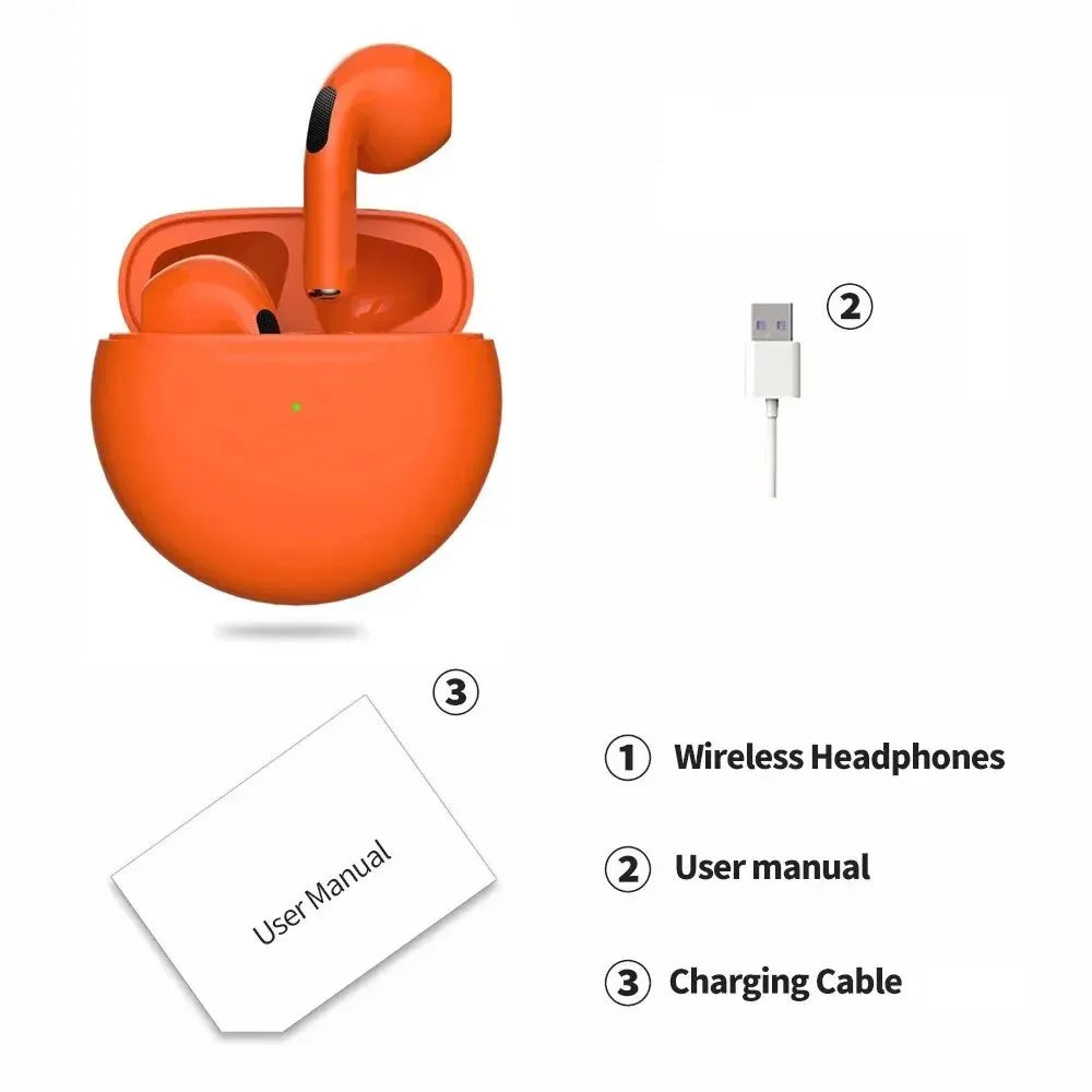 Originálne slúchadlá Air Pro 6 TWS Wireless Bluetooth Headset 5.3 Mini slúchadlá s nabíjacím boxom na mikrofón pre slúchadlá Xiaomi iPhone