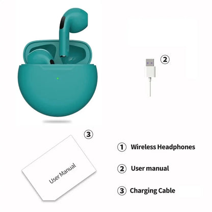 Originálne slúchadlá Air Pro 6 TWS Wireless Bluetooth Headset 5.3 Mini slúchadlá s nabíjacím boxom na mikrofón pre slúchadlá Xiaomi iPhone