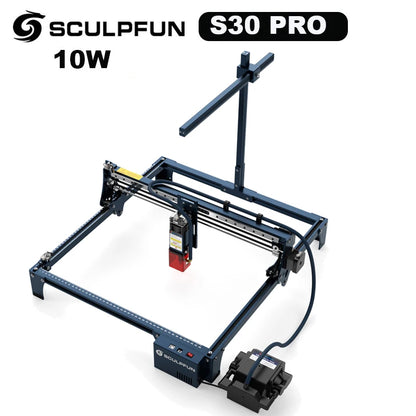 Laserový gravírovací stroj SCULPFUN S30 PRO 10W s kamerou CAM500 5MP a automatickým gravírovacím systémom Air-assist, plocha 410 x 400 mm