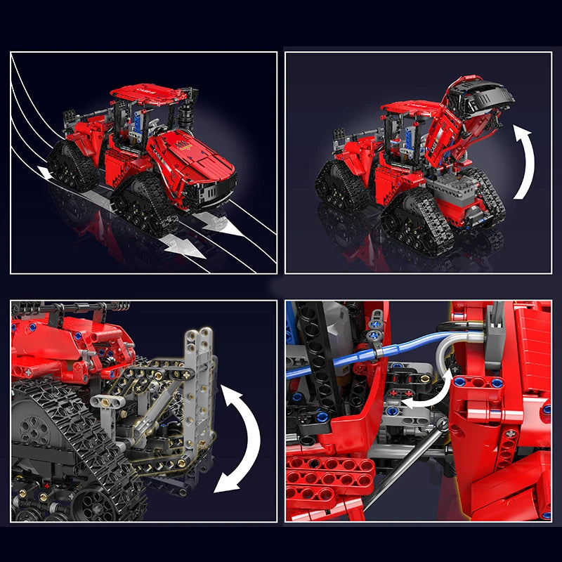 Mold King 18020 technický stavebný blok auta MOC-35270 Pneumatický pásový traktor Montáž modelu nákladného auta Hračky na tehly darčeky pre deti